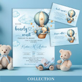 Slapende teddybeer in heteluchtballon gunst dozen bedankdoosjes