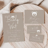 Beer Modern Minimalistisch Baby shower Etiket