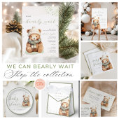 We kunnen bijna wachten op Sage Baby shower uitnod Kaart