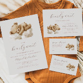 Schattigee Teddybeer neutraal All-in-One Baby show Kaart