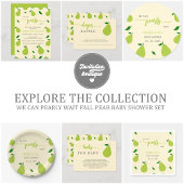 We kunnen vrolijk wachten op Herfst Pear Baby show Papieren Bordje