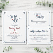 "Tabel 1" Stoffig Blauw & Donkerrood Kaart (Personaliseer de collectie van deze zelfstandige maker.)