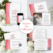 Elegant koraal roze Abstract bruiloft Servet