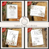 Waterverf rustieke Wildflower bruiloft Informatiekaartje