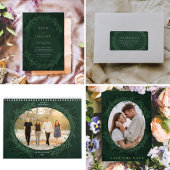 Emerald Green Waterverf Dramatic Save the Date Kaart