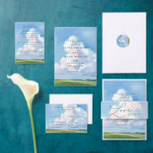 Elegant Painted Landscape Clouds Wedding Backdrop Wandkleed (Personaliseer de collectie van deze zelfstandige maker.)