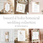 Mooie Boho Botanische Witte Bruiloft Antwoord