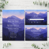 Rustic Blue Mountains trouwaccommodaties Informatiekaartje (Personaliseer de collectie van deze zelfstandige maker.)