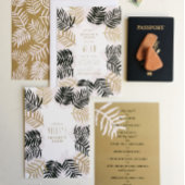 Palm Getaway Bachelorette Party Uitnodiging Invoeg Informatiekaartje