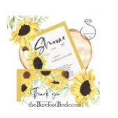 Uitgestelde bruiloft Elegant Rustic Sunflower Kaart