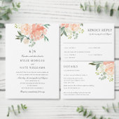 Waterverf met zachte peach kaart (Personaliseer de collectie van deze zelfstandige maker.)