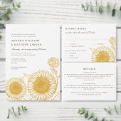 Prachtig en elegant zonnebloemen neerslaan Weduwan RSVP Kaartje (Personaliseer de collectie van deze zelfstandige maker.)