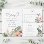 Tropische Botanicals Bruiloft Bewaar de datum Kaart (Personaliseer de collectie van deze zelfstandige maker.)