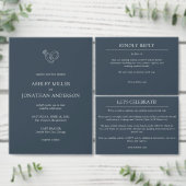 Elegante moderne eenvoudige elementen bruiloft kaart (Personaliseer de collectie van deze zelfstandige maker.)