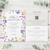 Tijdloze Wildflower Sage Green Engagement Party Kaart (Personaliseer de collectie van deze zelfstandige maker.)