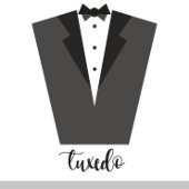 Tuxedo Wine Fleslabels - Weddenschap Groomsmen Wijn Etiket