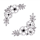 Elegante Zwarte en Witte Bruiloft Bedankzakje