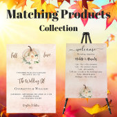 Pumpkin crème blush fall bruiloft programma tijdli poster