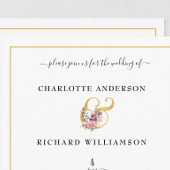 MOOIE INITIALEN EN GOUDEN AMPERSAND BRUILOFT WIJNGLAS ZONDER VOET