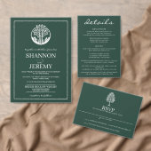 Sage Green Aspen Wedding RSVP Kaartje (Personaliseer de collectie van deze zelfstandige maker.)