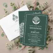 Sage Green Aspen Tree Wedding Kaart (Personaliseer deze collectie van deze onafhankelijke maker. Test)