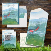 Wedding Barbecue Waterverf- Save the Date Briefkaart