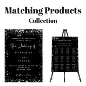 Bruiloft tijdlijn programma zwart zilver wit