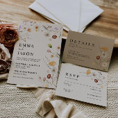 Boho Wildflower Wedding-terugzendadreslabels Etiket