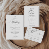 Elegante Monogram Trouwbedankkaart QR-code Bedankkaart