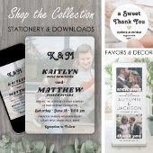 1 Foto Maaltijdopties Retro Typografie Bruiloft RSVP Kaartje