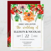 Poppies Photo Wedding Save the Date Magnet Magneet