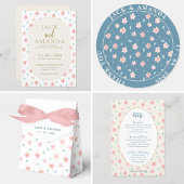 Little Pink Floral Chic Wedding Favoriet Doos Bedankdoosjes