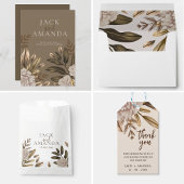 Rustieke Elegantie Bloemen Trouwdetails Enclouse Informatiekaartje