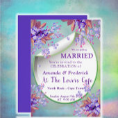 Lavender-groene trouwtafel kaart