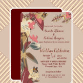 Matig Tan - Marsala-wijntantone strepen Tafelkaart Kaart