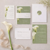Wedding Invitation "Delicate Calla Lilies" Kaart