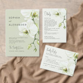 Retouradreslabel Orchidee Huwelijk. Etiket (Personaliseer de collectie van deze zelfstandige maker.)