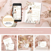 Trouwjurk Bruine jurk Recept Bruidsmeisjesfeest Informatiekaartje