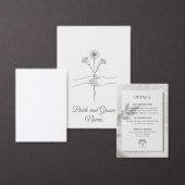 Elegant Botanical Wreath Minimalist Wedding Invita Kaart (Personaliseer de collectie van deze zelfstandige maker.)