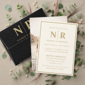 Elegant Bruiloft Monogram Gepersonaliseerd Uitnodigingen Wikkel (Personaliseer deze collectie van deze onafhankelijke maker. Test)