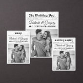 Huwelijkskrant Leuk Zwart & Wit Foto Bruiloft Bedankkaart (Personaliseer de collectie van deze zelfstandige maker.)