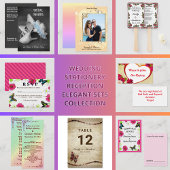 Paarse Boog en Lint Grens Bruiloft Uitnodiging