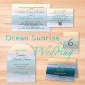 Beach Sunrise bruiloft uitnodiging Sjabloon