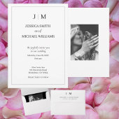 Eenvoudige, moderne, zwarte RSVP-grens RSVP Kaartje