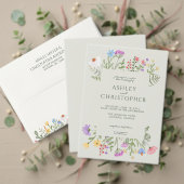 Moderne rustieke Wildflower bruiloft Menu (Personaliseer deze collectie van deze onafhankelijke maker. Test)