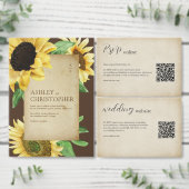 Elegante rustieke zonnebloem marine blauw foto bru kaart (Personaliseer de collectie van deze zelfstandige maker.)