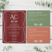 Minimalistische Monogram Gestreepte Zachte Witte H Menu (Personaliseer de collectie van deze zelfstandige maker.)