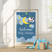 Moo Over The Moon Baby shower Kaart