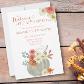 Welkom Kleine Pompoen Douche Gift Table Reclamebord Met Voetstuk