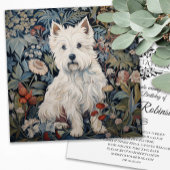 West Highland White Terrier Tapestry stijl Cadeaulabel